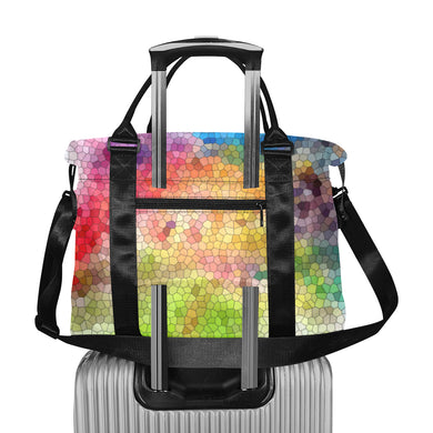 Splash of Color Mosaic Large Capacity Duffle Bag (Model 1715)