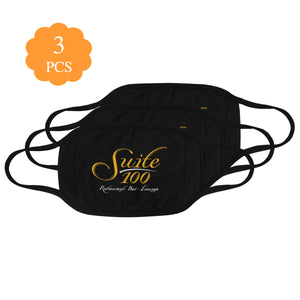 suite100black Mouth Mask (Pack of 3)