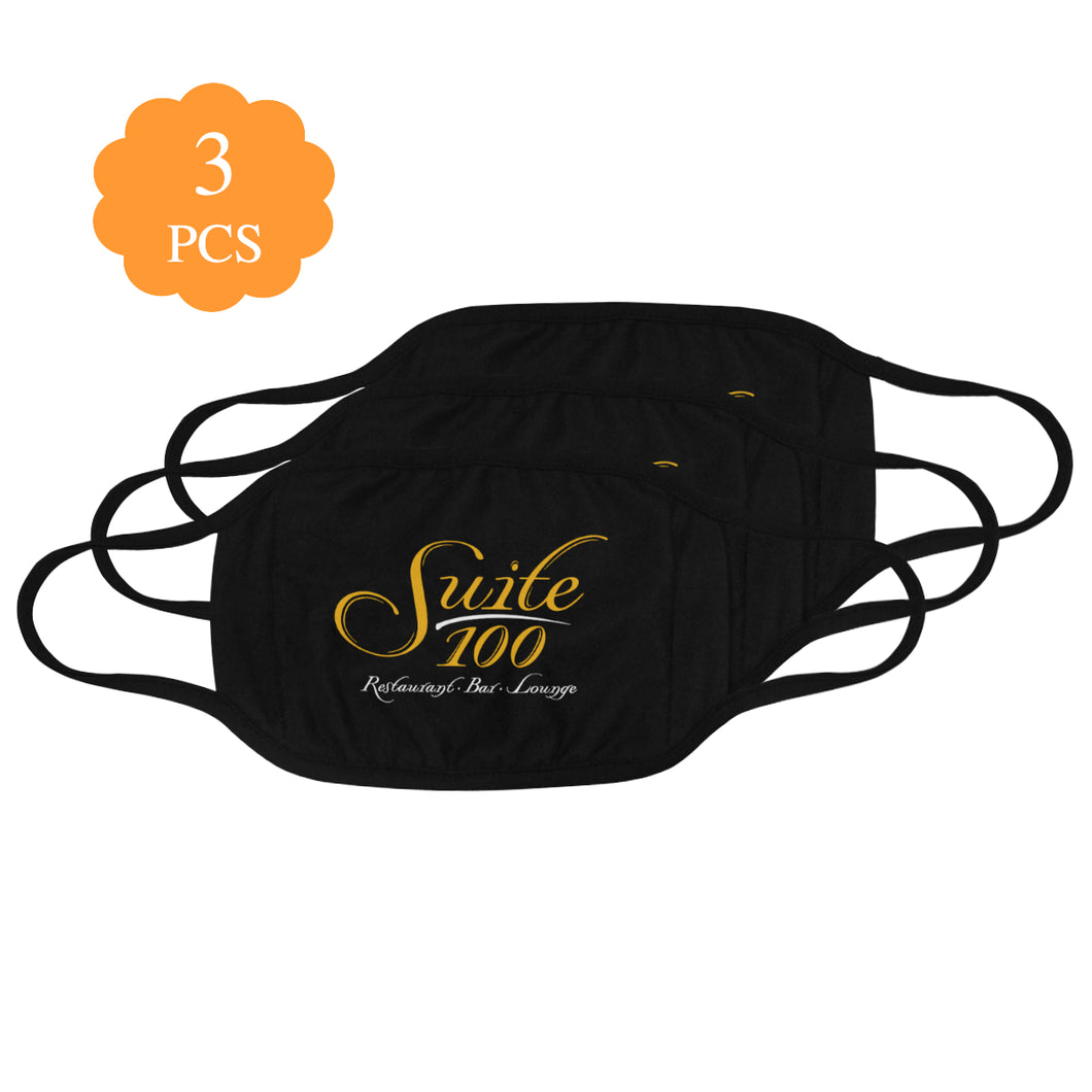 suite100black Mouth Mask (Pack of 3)