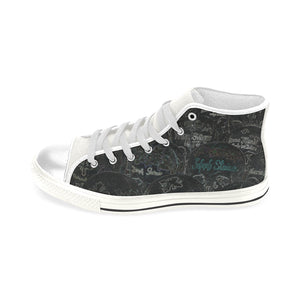 Painted Skulls Glowing Men’s Classic High Top Canvas Shoes (Model 017)