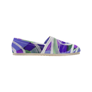 Abstract Circles Purple Unisex Classic Canvas Slip-On (Model 1206)