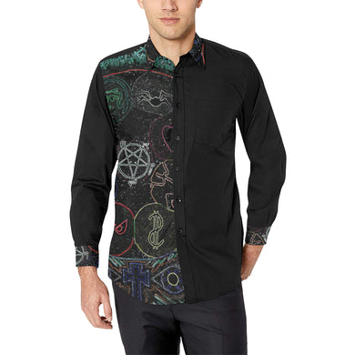 Dante's Inferno Glowing Men's All Over Print Casual Dress Shirt (Model T61)