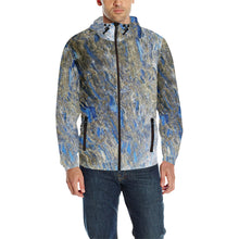 Load image into Gallery viewer, Marbled Abstract Negative All Over Print Quilted Windbreaker for Men (Model H35)