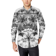 Load image into Gallery viewer, Painted Skulls Black and White Men&#39;s All Over Print Casual Dress Shirt (Model T61)