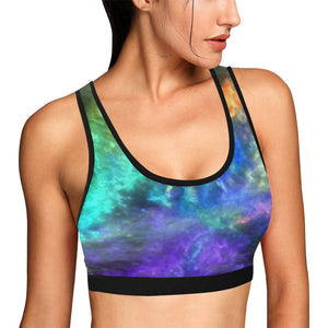 Splash of Color Negative Women's All Over Print Sports Bra (Model T52)