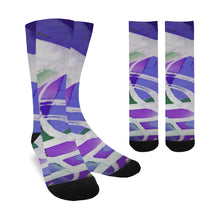 Load image into Gallery viewer, Abstract Circles Purple Trouser Socks (For Men)