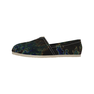 Feathery Flames Glowing Unisex Classic Canvas Slip-On (Model 1206)