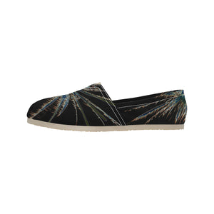 Fireworks Star Glowing Unisex Classic Canvas Slip-On (Model 1206)