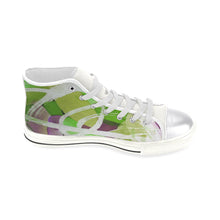 Load image into Gallery viewer, Abstract Circles Green Women&#39;s Classic High Top Canvas Shoes (Model 017)