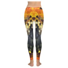 Load image into Gallery viewer, Busy Bee Sunflower Mosaic Low Rise Leggings (Invisible Stitch) (Model L05)