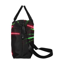 Load image into Gallery viewer, Fireworks Star Green Large Capacity Duffle Bag (Model 1715)