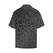 Load image into Gallery viewer, Crackle Black Hawaiian Shirt (Model T58)