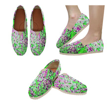 Load image into Gallery viewer, Marbled Abstract Green and Purple Mosaic Unisex Classic Canvas Slip-On (Model 1206)