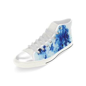 Feathery Flames Negative Men’s Classic High Top Canvas Shoes (Model 017)