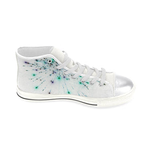 Fireworks Spray Negative Women's Classic High Top Canvas Shoes (Model 017)