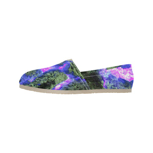 Molten Flames Purple Unisex Classic Canvas Slip-On (Model 1206)