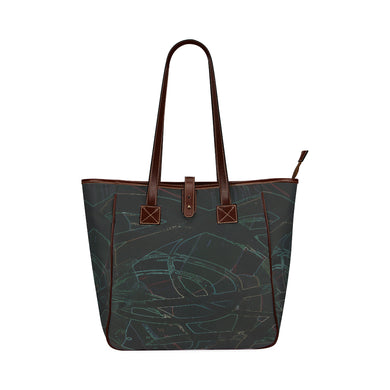 Abstract Circles Glowing Classic Tote Bag (Model 1644)