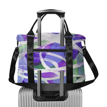 Load image into Gallery viewer, Abstract Circles Purple Large Capacity Duffle Bag (Model 1715)