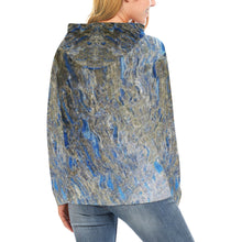 Load image into Gallery viewer, Marbled Abstract Negative All Over Print Hoodie for Women (USA Size) (Model H13)