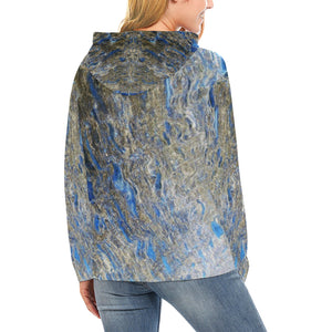 Marbled Abstract Negative All Over Print Hoodie for Women (USA Size) (Model H13)