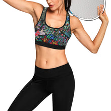 Load image into Gallery viewer, Holiday Paisley Women&#39;s All Over Print Sports Bra (Model T52)