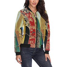 Load image into Gallery viewer, Surfboards All Over Print Bomber Jacket for Women (Model H36)