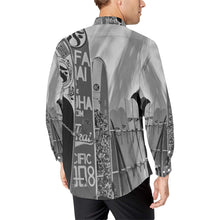 Load image into Gallery viewer, Surfboards Black and White Men&#39;s All Over Print Casual Dress Shirt (Model T61)