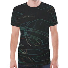 Load image into Gallery viewer, Abstract Circles Glowing New All Over Print T-shirt for Men (Model T45)