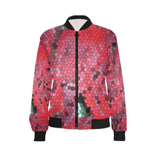 Load image into Gallery viewer, Rose Bouquet Flower Mosaic All Over Print Bomber Jacket for Women (Model H36)