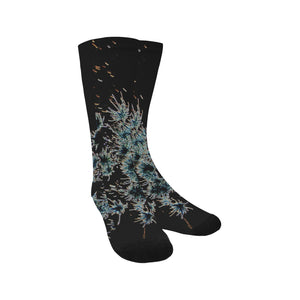 Fireworks Flowers Glowing Trouser Socks (For Men)