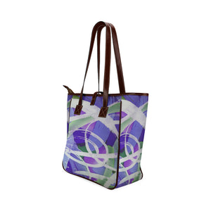 Abstract Circles Purple Classic Tote Bag (Model 1644)