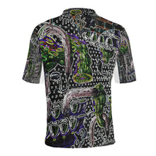 Load image into Gallery viewer, Complex Graffiti Glowing Men&#39;s All Over Print Polo Shirt (Model T55)