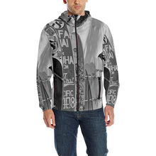 Load image into Gallery viewer, Surfboards Black and White All Over Print Quilted Windbreaker for Men (Model H35)