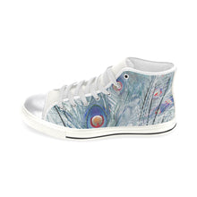 Load image into Gallery viewer, Peacock Feathers Negative Women&#39;s Classic High Top Canvas Shoes (Model 017)