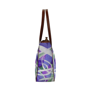 Abstract Circles Purple Classic Tote Bag (Model 1644)