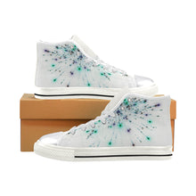 Load image into Gallery viewer, Fireworks Spray Negative Women&#39;s Classic High Top Canvas Shoes (Model 017)