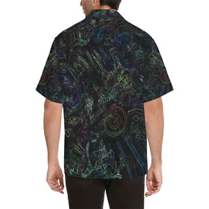 Graffiti Abstract Glowing Hawaiian Shirt (Model T58)