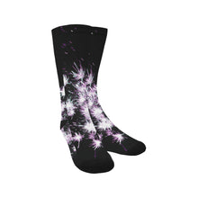 Load image into Gallery viewer, Fireworks Flowers Purple Trouser Socks (For Men)