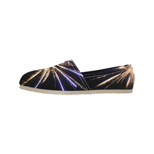 Load image into Gallery viewer, Fireworks Star Yellow Unisex Classic Canvas Slip-On (Model 1206)