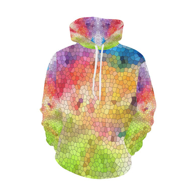 Splash of Color Mosaic All Over Print Hoodie for Women (USA Size) (Model H13)