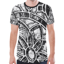 Load image into Gallery viewer, Stained Glass Black and White Outline New All Over Print T-shirt for Men (Model T45)