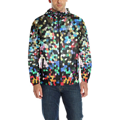 Holiday Paisley Mosaic All Over Print Quilted Windbreaker for Men (Model H35)