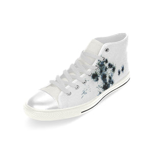 Fireworks Flowers Negative Men’s Classic High Top Canvas Shoes (Model 017)