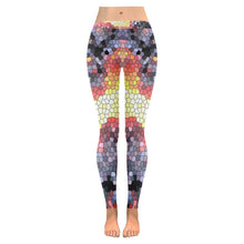 Load image into Gallery viewer, Molten Flames Mosaic Low Rise Leggings (Invisible Stitch) (Model L05)