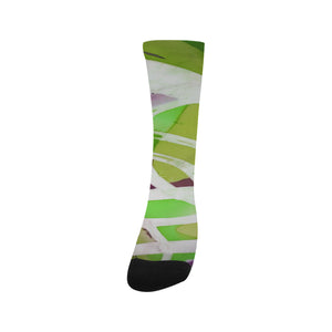 Abstract Circles Green Trouser Socks (For Men)