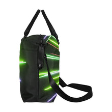 Load image into Gallery viewer, Fireworks Burst Green Large Capacity Duffle Bag (Model 1715)