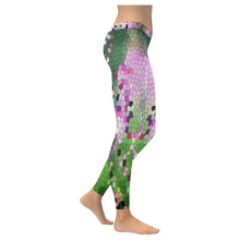 Load image into Gallery viewer, Fireweed Flower Mosaic Low Rise Leggings (Invisible Stitch) (Model L05)