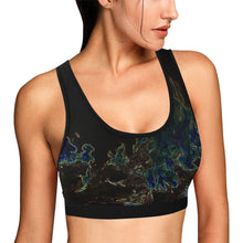 Load image into Gallery viewer, Sea of Flames Glowing Women&#39;s All Over Print Sports Bra (Model T52)