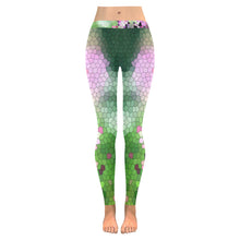 Load image into Gallery viewer, Fireweed Flower Mosaic Low Rise Leggings (Invisible Stitch) (Model L05)