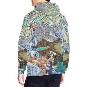 Pleasantly Paisley Negative All Over Print Hoodie for Men/Large Size (USA Size) (Model H13)